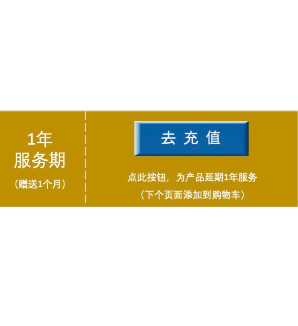 1年延期服务（额外赠送1个月，即13个月）
